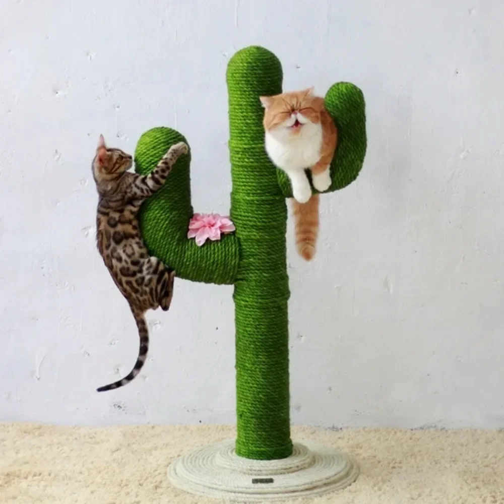 Cactus Cat Scratch Post Claw Sharpener Actus Cat Scratching Board for Young and Adult Cats Climbing Frame Toy for Grinding Claws