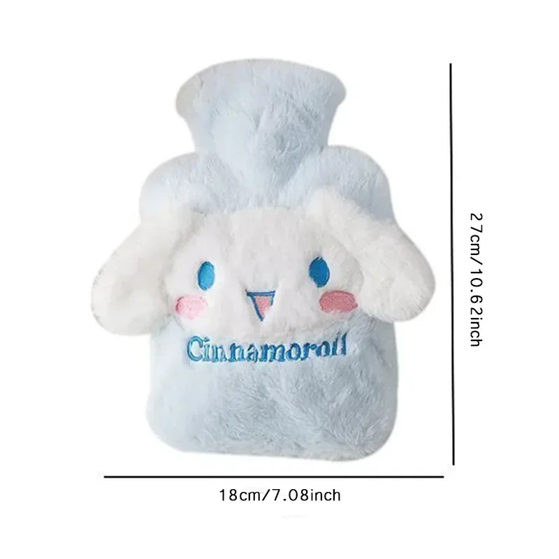 Sanrio Plush Hand Warmer Heat Pack Cute Cartoon Hello Kitty Kuromi Cinnamoroll Melody Reusable Heating Hot Water Bottle Bag Gift