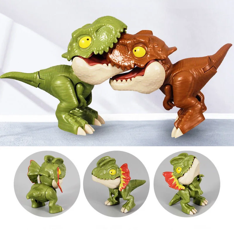 Interactive Finger Dinosaur Blind Box Collecting Action Figure Toys Tyrannosauru Park Model Biting Hand Creative Dinosaur