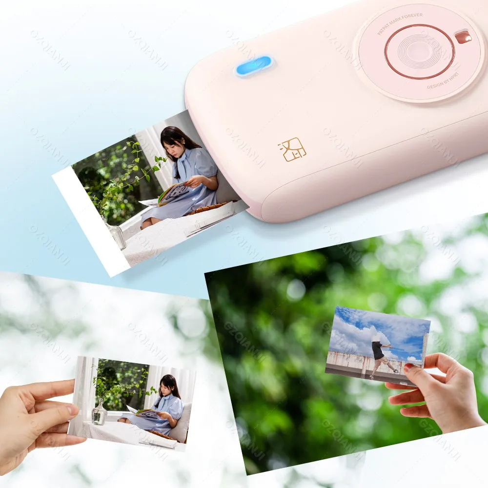 300DPI Mini Color Photo Printer Portable Mini HD Bluetooth Wireless Travel Picture Print Machine Permanent Retention CP2100