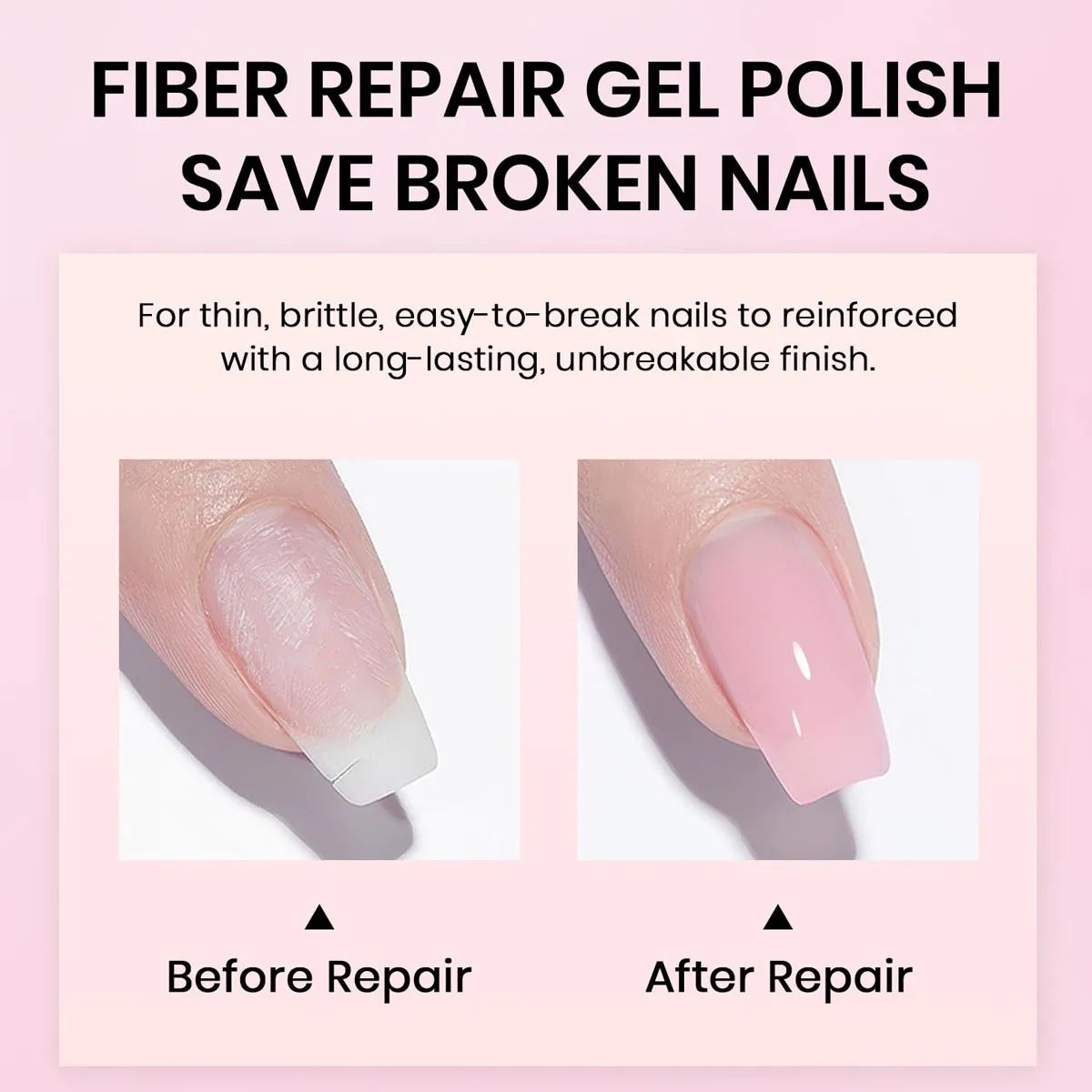 10 ml Faser-Reparatur-Basisgel für beschädigte dünne Nägel, fuctionaler Nagel-Gel-Nagellack, Soak Off Vanish Nail Art Maniküre-Werkzeug – Detail 2