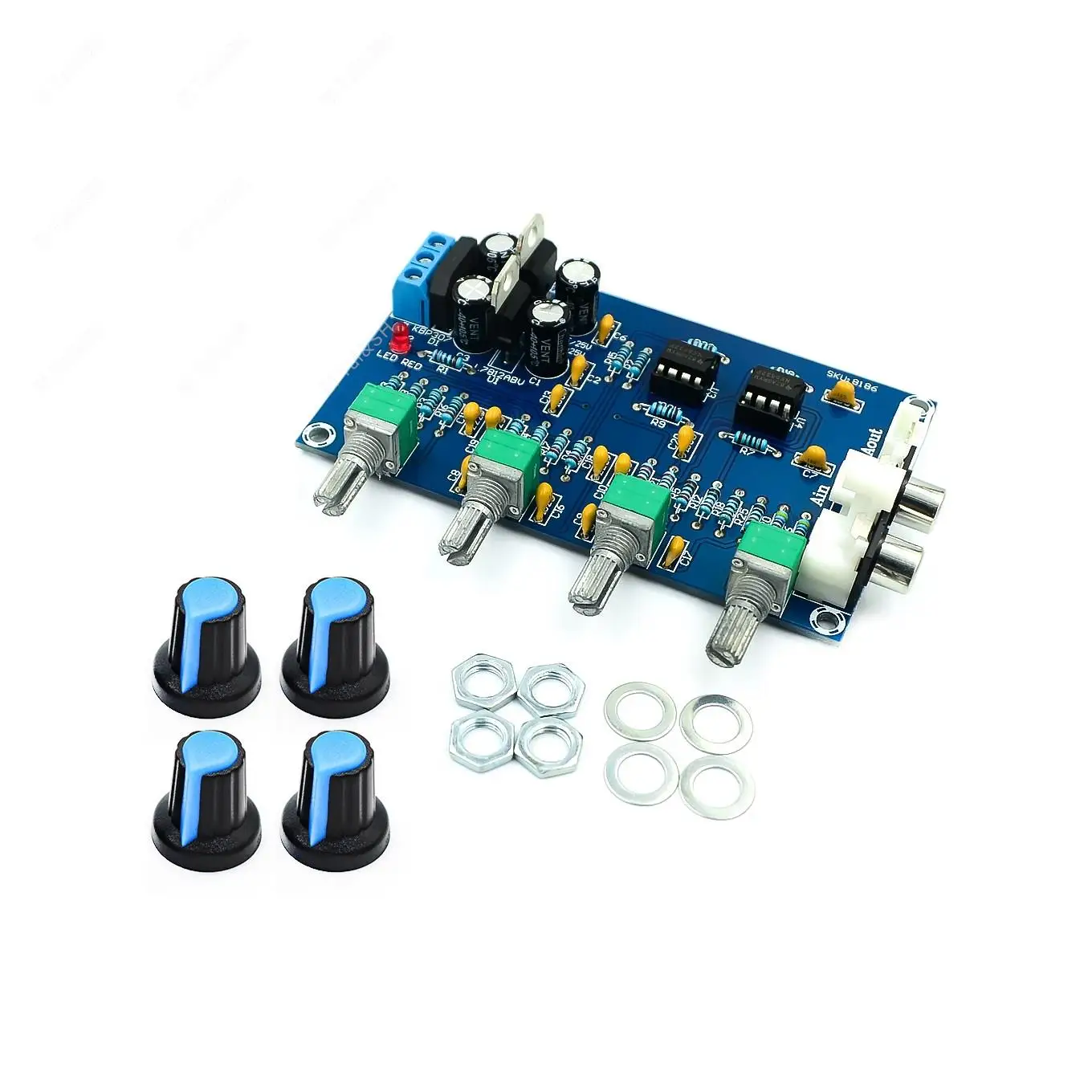 XH-M164 NE5532 Stereo Pre-amp Preamplifier Tone Board Audio 4 Channels Amplifier Module 4CH CH Control Circuit Telephone Preamp