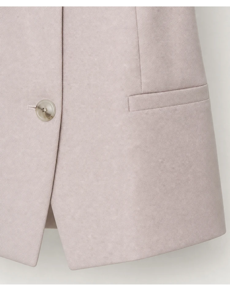 K2548W Damen Ärmellose Weste aus Wollmischung mit V-Ausschnitt und Knopfleiste, tailliert, für Büro, als Layering-Oberteil – Detail 22