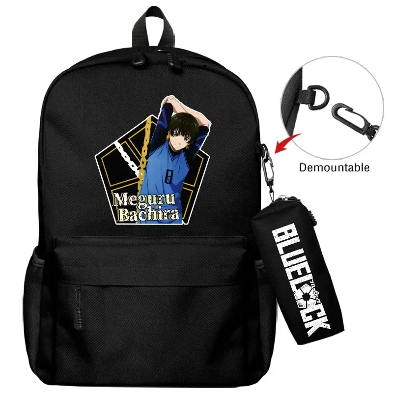 New Style BLUE LOCK Anime Cartoon Parent-child Anime Schoolbag Large-capacity Backpack for Students Daily Necessities