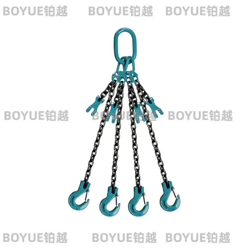 Heavy Duty 4 Leg Chain Lifting Sling G80 Alloy Steel Rigging Hardware for Container Cargo Hoist CE Certified High Strength