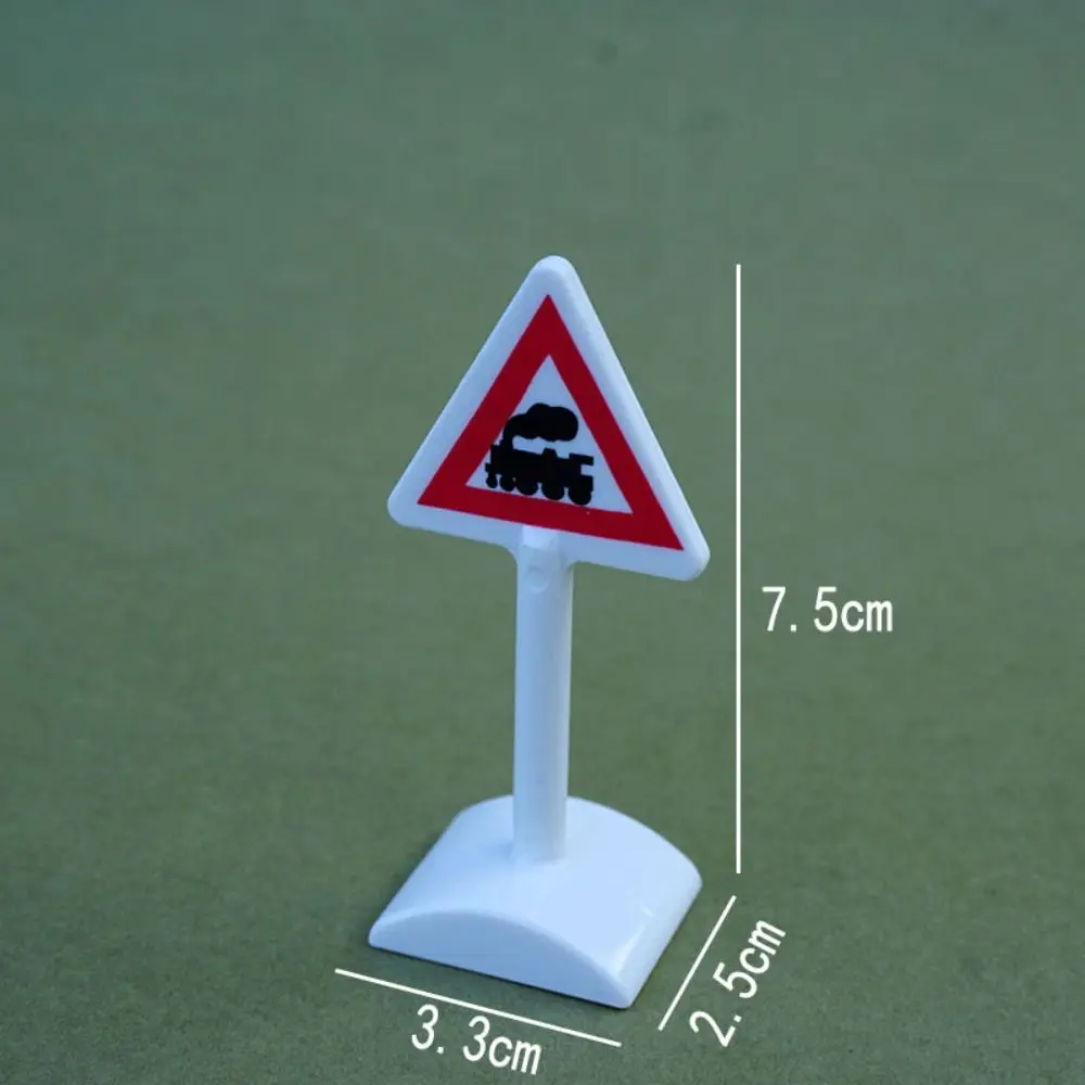 

Road Block Dollhouse Speed Limit Sign Model Toy Mini Simulation City Road Signs Durable Miniature Mini Traffic Road Signs