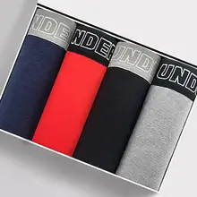 Men's Cotton Underwear Boxers Pack of 4 #3