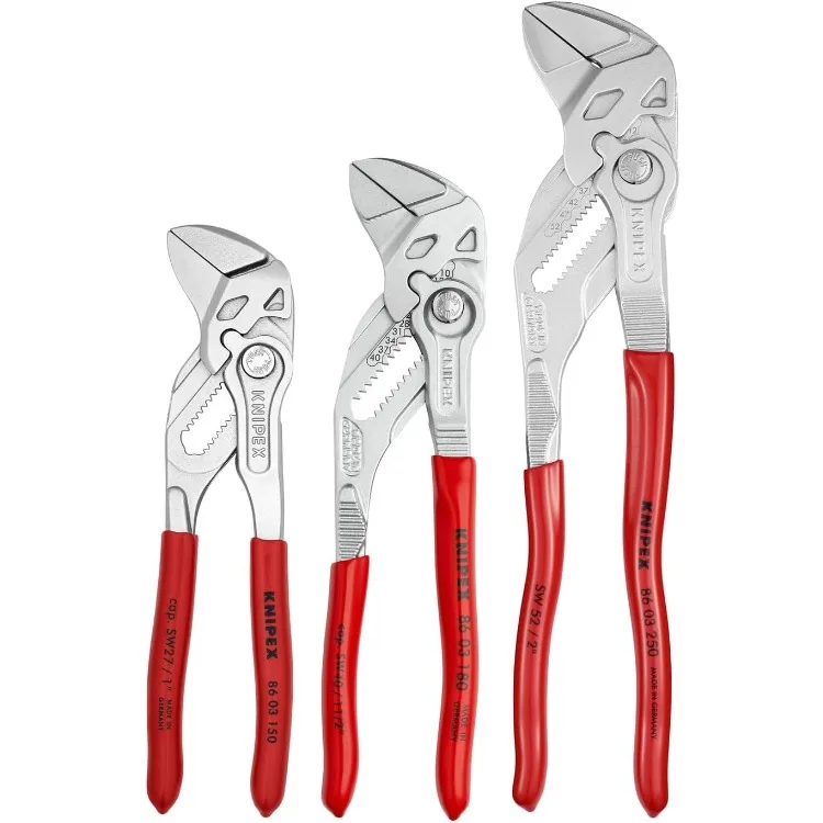 3 Piece Pliers Wrench Set (6, 7, 10) + 5 Piece Pliers Cobra Set