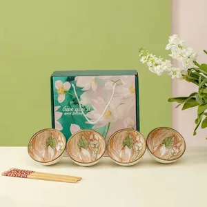 Chinesische kreativ -gefrorene Keramikschalen, Besteck, Cartoon Panda, Essstäbchen, Geschenkbox, Geschirr 10 Hauptverkauf Panda Lunchbox - №1