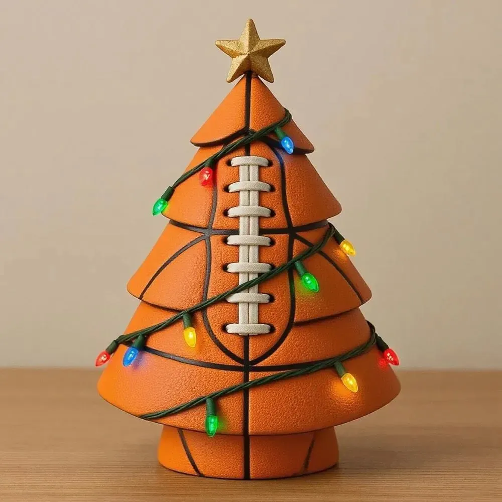 Decoración del árbol de Navidad de fútbol
