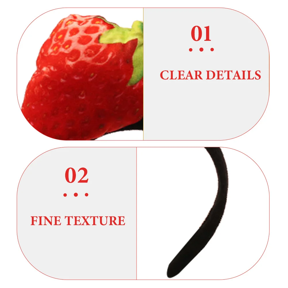 

Strawberry Hair Band Adjustable Soft Headband For Washing Face Spa Makeup Facial Shower Women Kids Hair Styling Tool