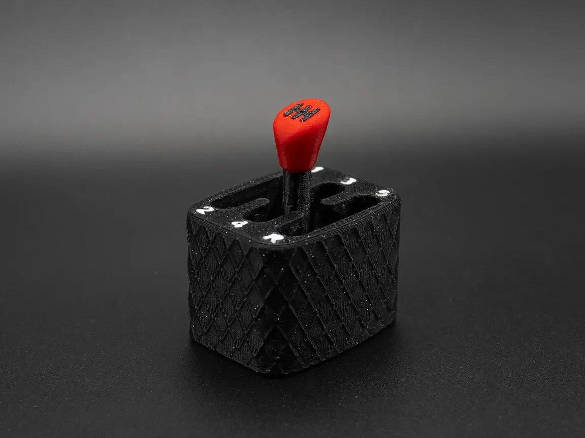 3D-Gedruckter Auto-Schalthebel Fidget-Schlüsselanhänger Mini-Getriebe Stressabbau-Spielzeug Taschenanhänger Geschenk – Detail 4