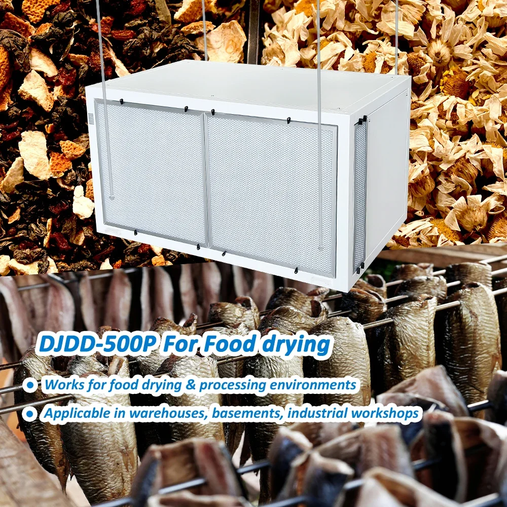 500P Ceiling Mount Dehumidifier, Industrial Moisture Remover for Warehouse Workshop Indoor Planting Greenhouse