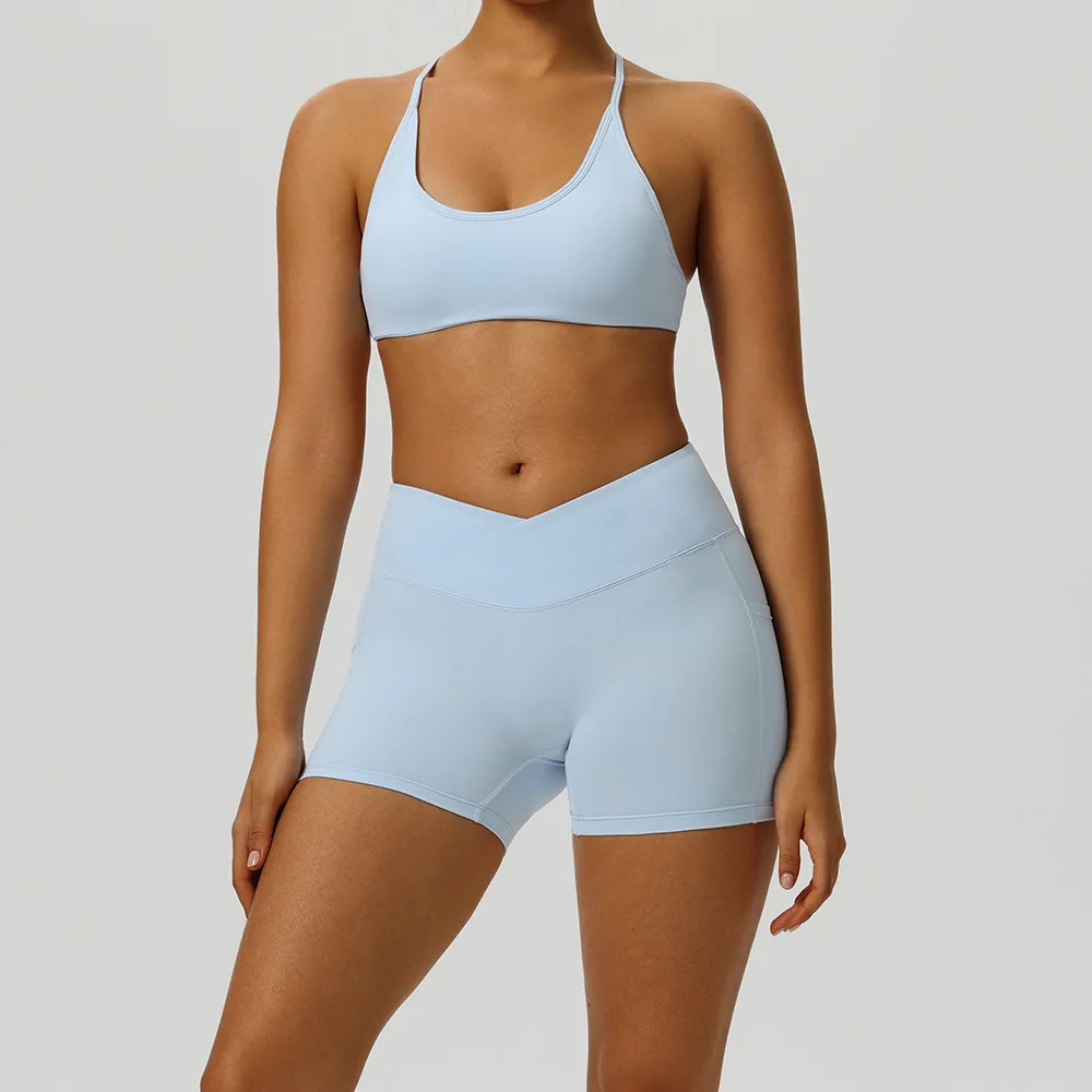 Women's Tracksuit 2 Pieces Yoga Suit Fast Dry High Waist Sports Bras Leggings Suit Push Up Yoga Vest Training Fitness Bra Sets