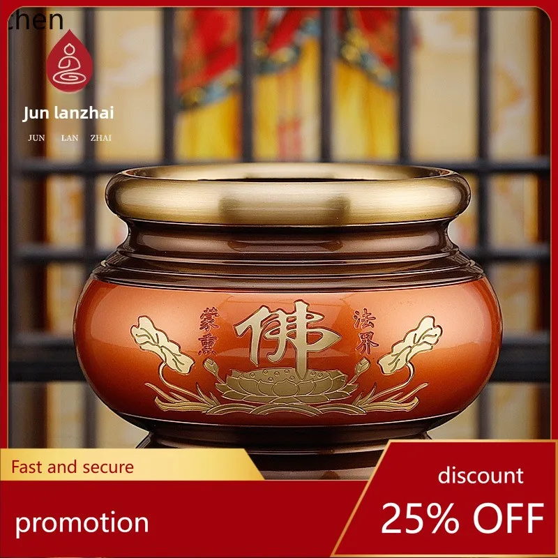 

ZMLSupplies Daquan Household Vase Cup Incense Burner God of Wealth Supply Lamp