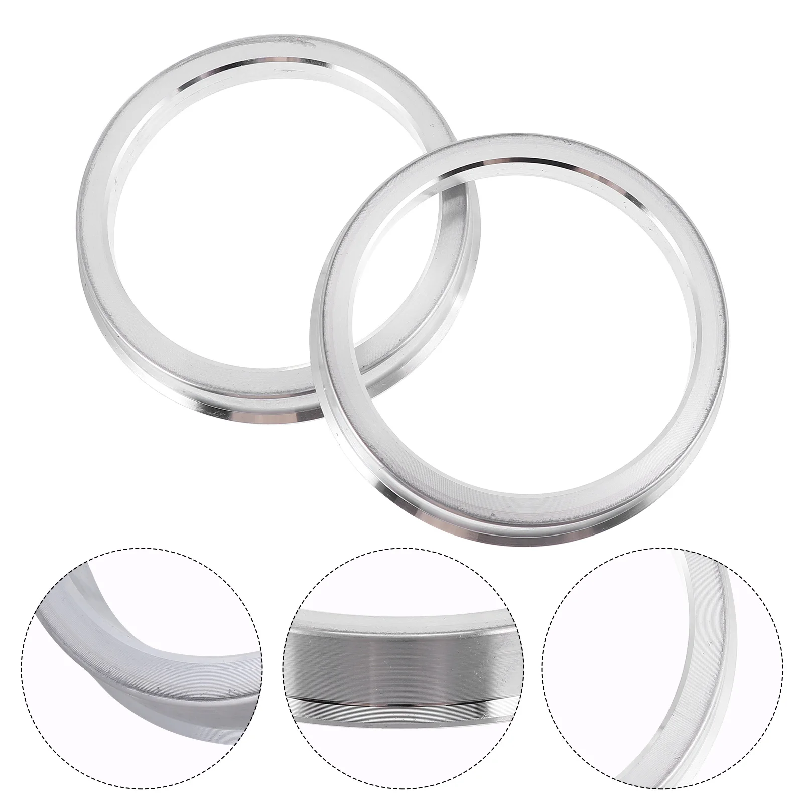 4 Pcs Hub Collar Car Wheel Grommet Center Centric Rings Aluminum Alloy Hole