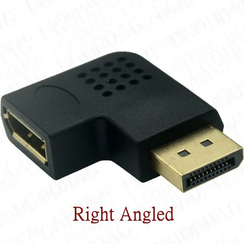 90 Degree Angle Displayport 1.2 Converter UP Down Displayport Adapter Left Right Angled DP Adapter 4k/60Hz 2K/144Hz Pass Through