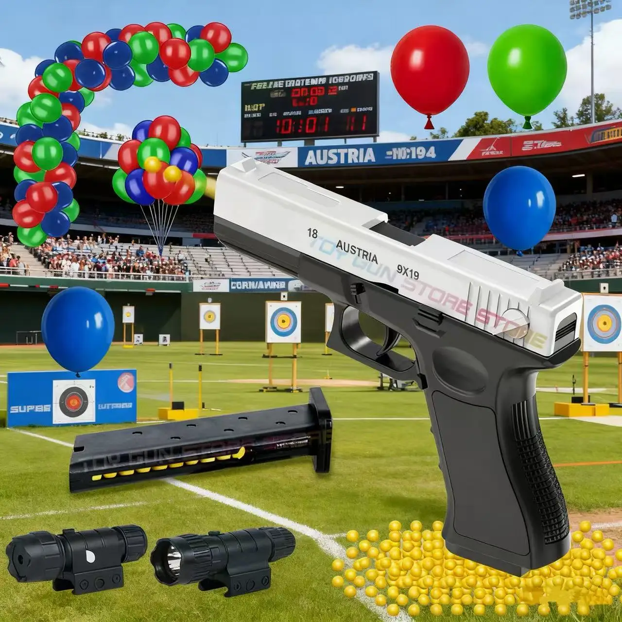 رصاصة ناعمة جديدة ومسدس Airsoft دليل G18 مسدس لعبة مجلة سفلية ليزر الرياضة في الهواء الطلق CS لعبة Kisd هدية #1