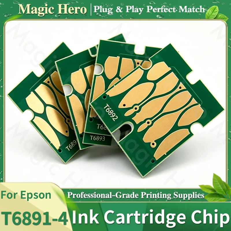 New Chip T6891 T6892 T6893 T6894 Ink Cartridge Chip One Time Chip Compatible For Epson SC-S30670 S50670 S30675 S50675 Printer