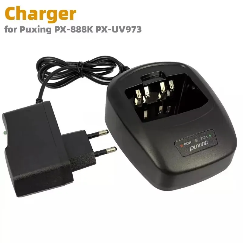 AC Adapter Desktop Battery Charger for Puxing PX-888K PX-UV973 PX-777 PX-328 PX-728 PX-333 PX888 PX-UV973 VEV3288s Walkie Talkie
