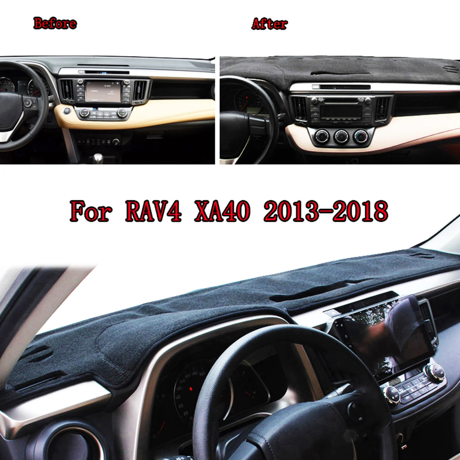 XUKEY FIT FOR 2013 2014 2015 2016 TOYOTA RAV4 XA40 DASHBOARD COVER DASHMAT DASH MAT PAD SUN SHADE DASH BOARD COVER CARPET