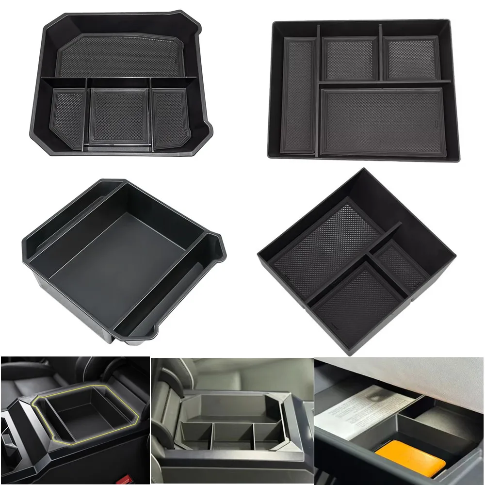 

1PCS For Tesla Cybertruck 2024 2025 Central Console Organizer Armrest Storage Box Car Tray Holder Tidying Interior Accessories