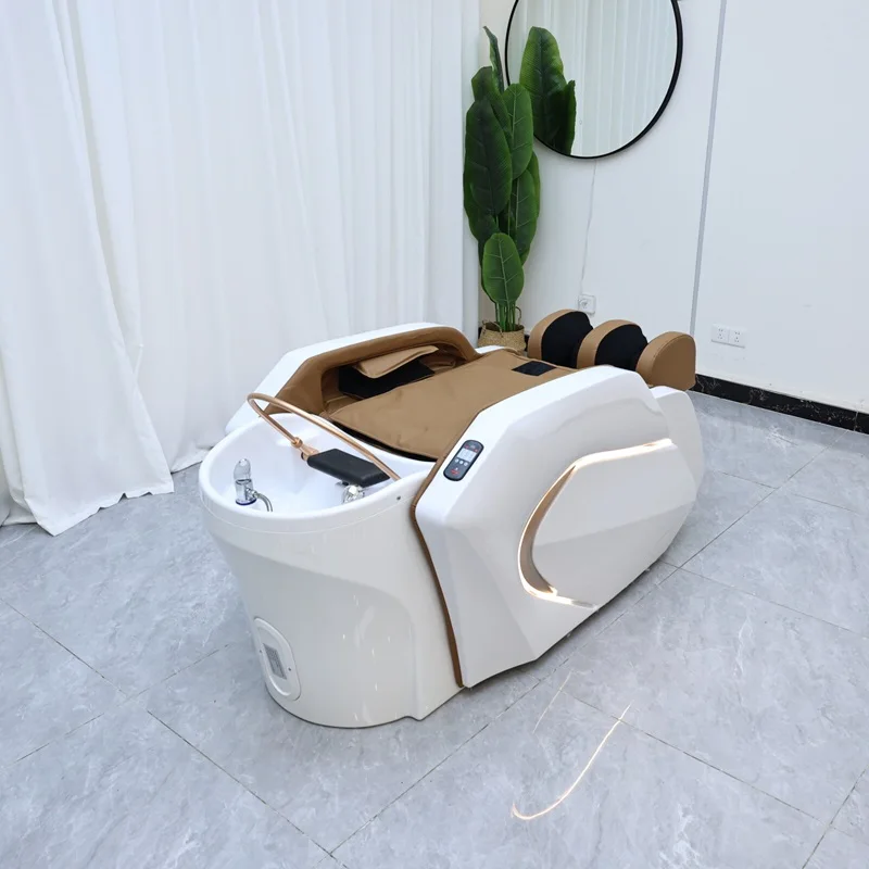 

Modern Therapy Hair Salon Shampoo Chair Hair Salon Electric SPA Head Spa Furniture Electric Massage Shampoo Bed