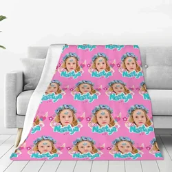 Kawaii Like Nastya Fuzzy Blanket Girl Cartoon Creative Throw Blanket for Home Hotel Sofa 200x150cm Quilt