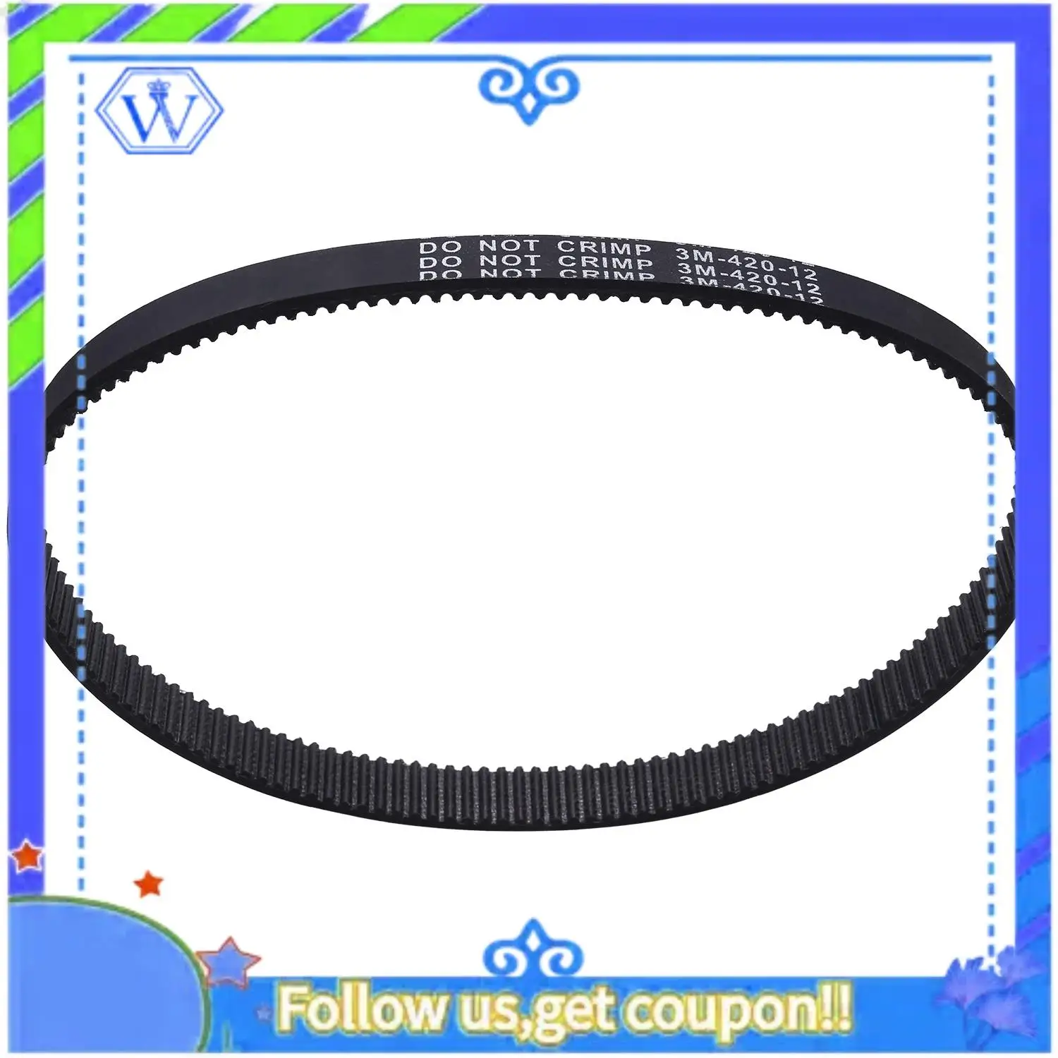 

M46K-Замена-420-12 Черный резиновый приводной ремень Круглый ремень Линейное кольцо Электрический велосипед Электрический велосипед Скутер Diy