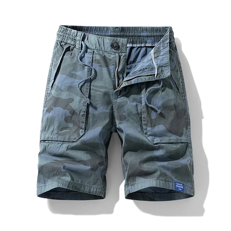 New Summer Men Cotton Cargo Camouflage Shorts abbigliamento uomo Casual Breeche Bermuda Beach Jogger Shorts maschio Hot Dropshipping