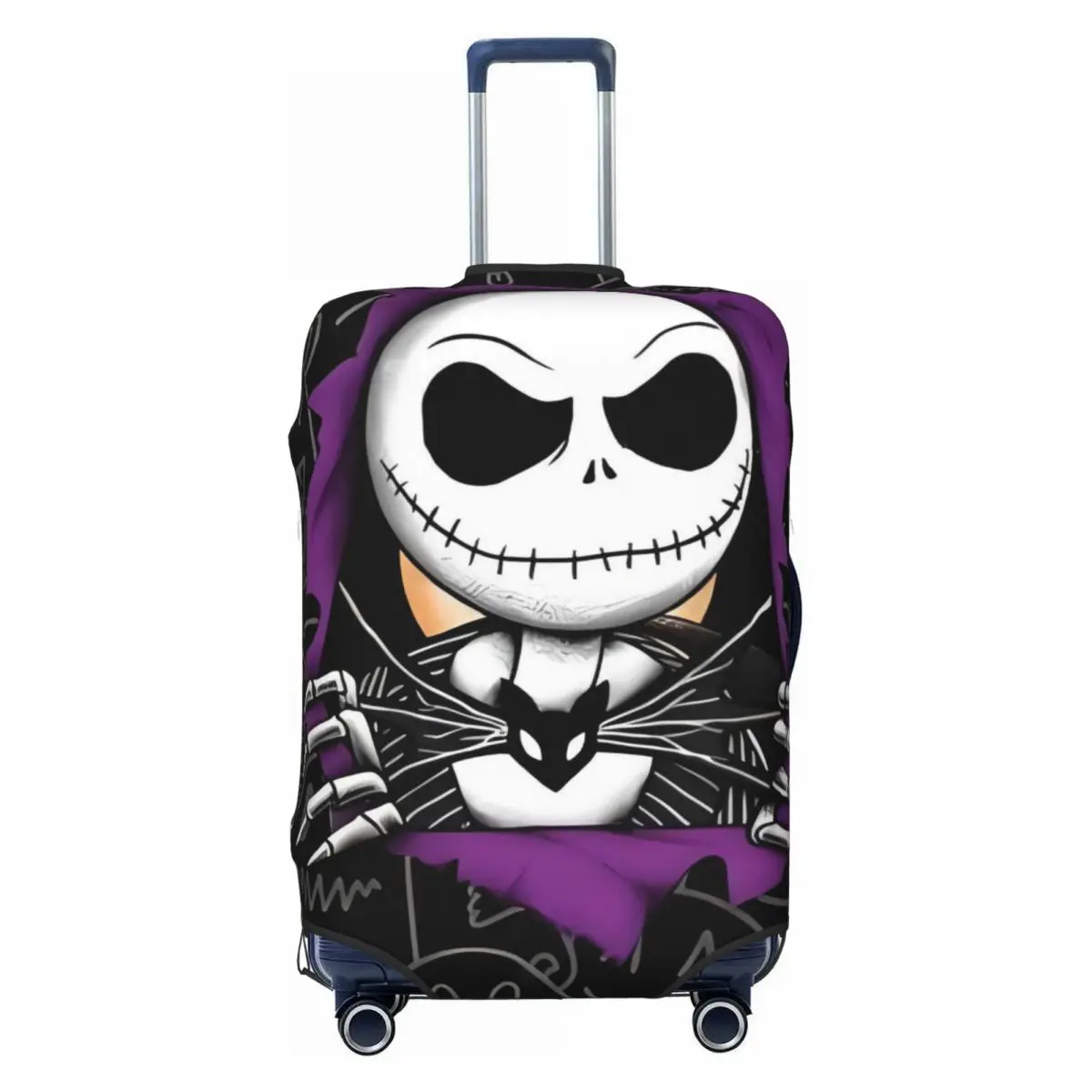 

Эластичный чехол для чемодана Custom Jack S-Skellingtones с изображением персонажа из фильма «Кошмар перед Рождеством», для багажа размером 18-32 дюйма