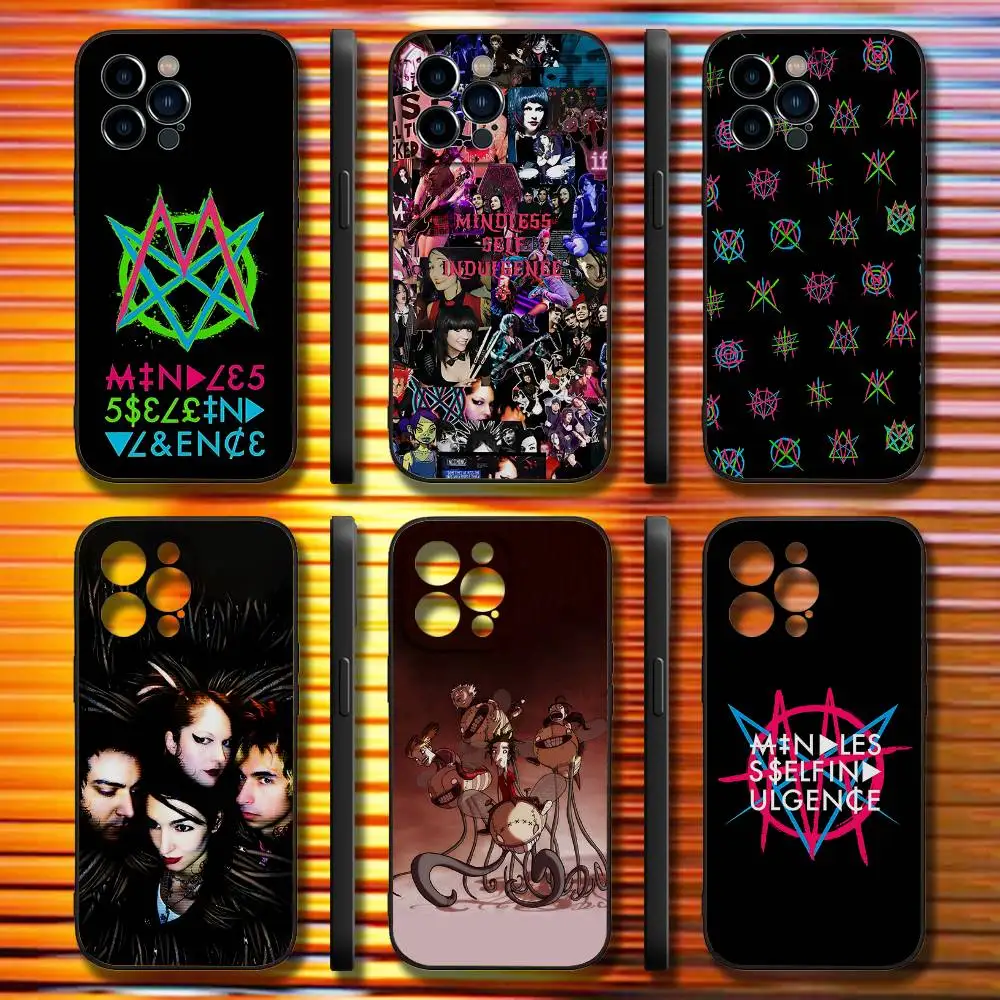 

E-EmMindless Self I-Indulgenc Phone Case For iPhone 17,16,15,14,13,12,11,Pro,Max,Plus,X,XS,SE4,E,Mini,Soft Black Case