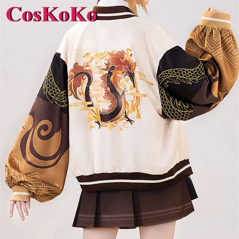 CosKoKo Zhongli Cosplay Costume Game Genshin Impact Fashion Derivative Daily Wear Uniform Full Set Party Role Play Clothing