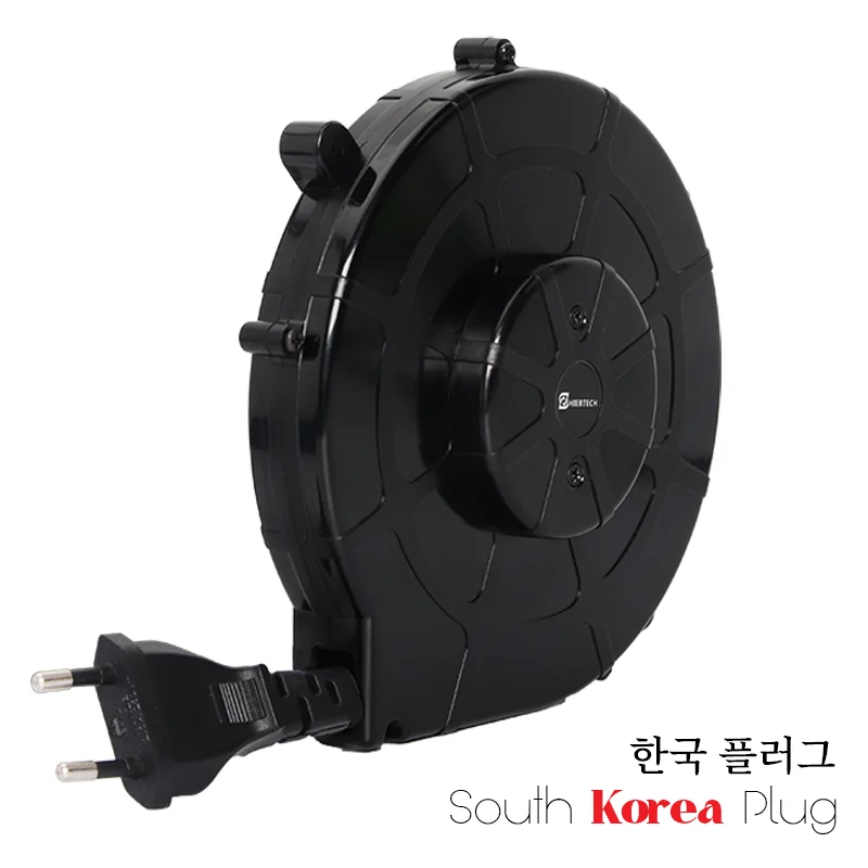

Катушка с автоматическим выдвижным кабелем, тип C F, корейская вилка, Self Lock, катушка для электрического кабеля, удлинитель с автоматическим перемоткой Hiertech