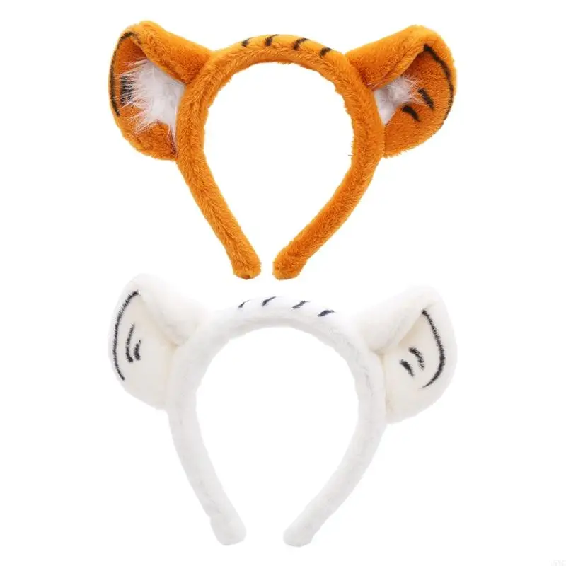 

L5YC Ear Headbands Soft Faux Plush Animal Hairband Hair Accessories