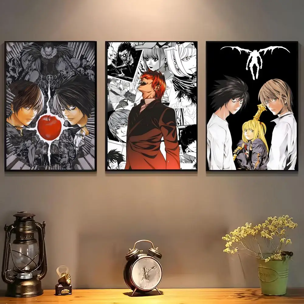 

Hot Anime DeathS NoteS Poster For Self-adhesive Art Waterproof Paper Sticker Coffee House Bar Room Wall Decor