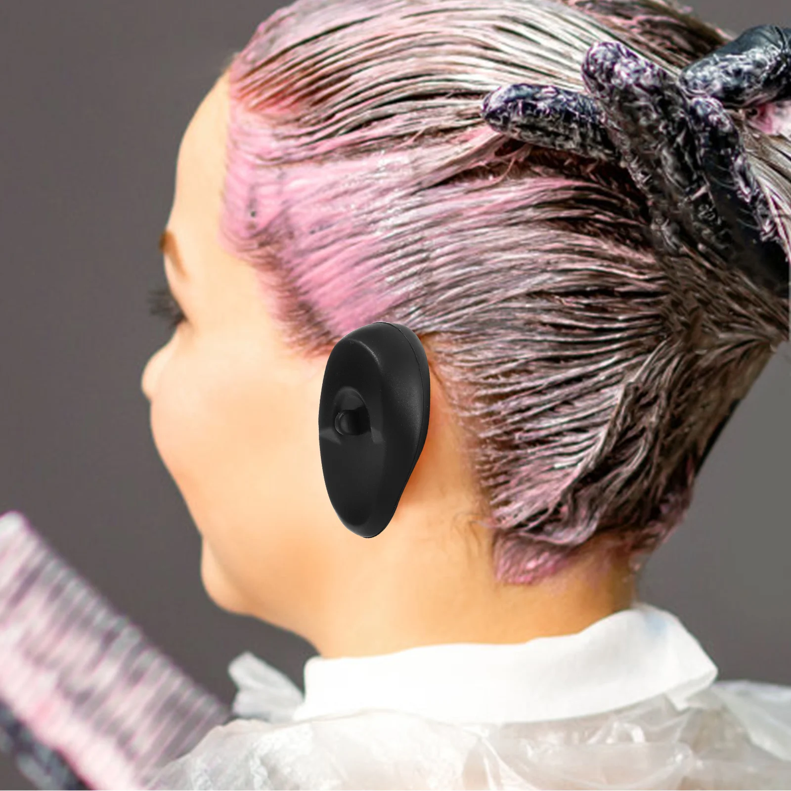 

3 Pairs Anti Dyed Ear Sleeves Protectors Hair Water Protection Shower Caps Silicone Covers For Dye Oil Treatment Coloring