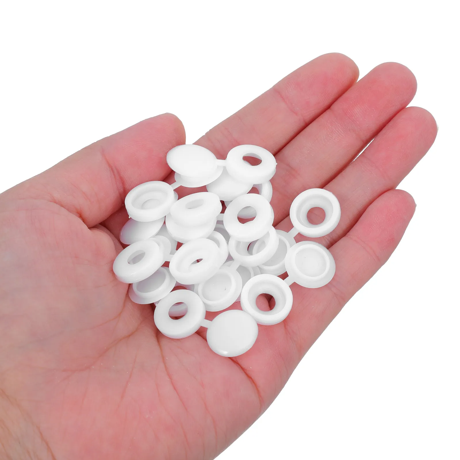 200Pcs Plastic Screw Caps Covers 5.3mm Black Decorative Hole Plugs for Furniture Screw Head Protection Cabinet Cupboard Wardrobe