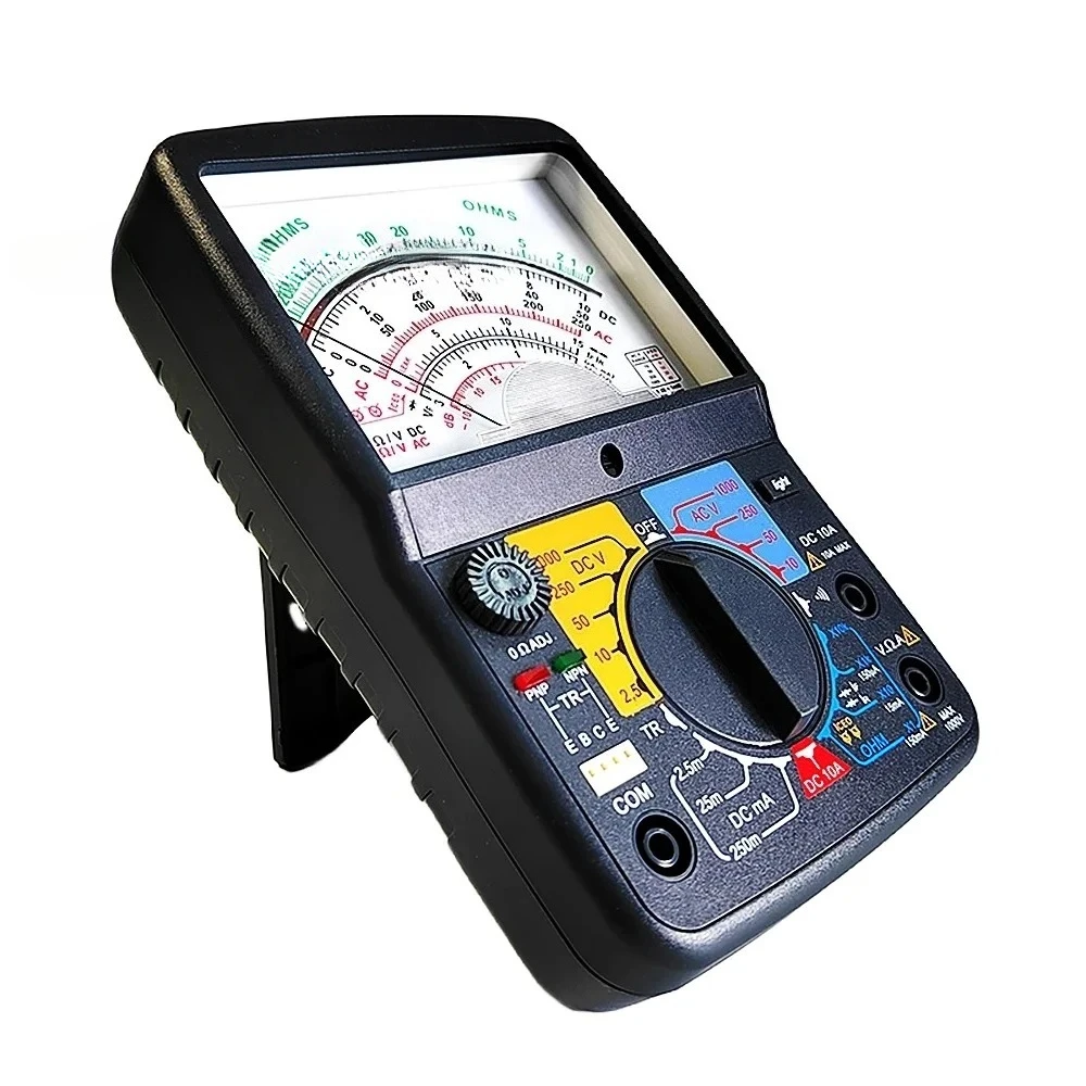 High Precision Analog Multimeter Pointer Display AC DC 1000V 10A 20MΩ Handheld Resistance Tester With Backlight