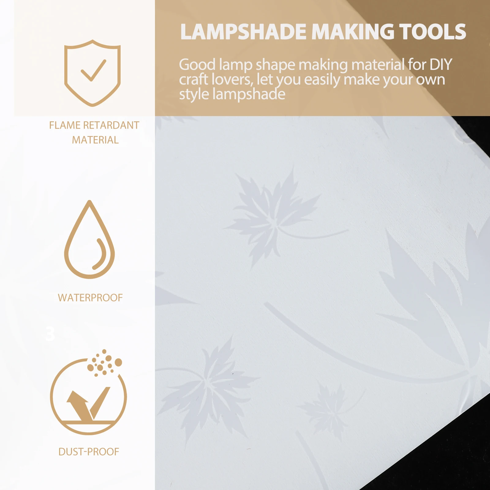 

2 рулона, 60 см, ПВХ, абажур с кленовым листом, материал, белый стол, напольный светильник, чехол, принадлежности для рукоделия, осветительные аксессуары