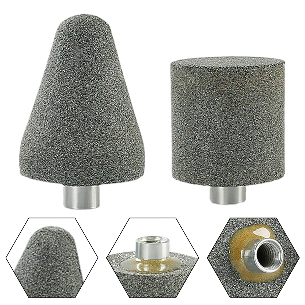 1 Pc Grinding Wheel Head M10 Thread Chamfer Countersink Bits 70grit For Stone Carving Polishing Rotary Tools Power Grinder Parts