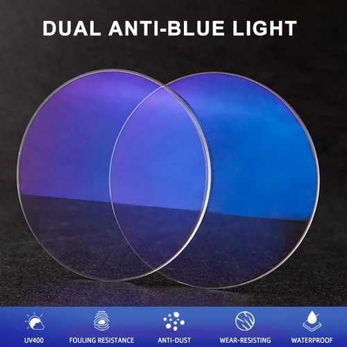 Imagen 2 del producto CLLOIO Anti luz azul serie miopía personalización lente CR-39 resina asférica 1,56 1,61 1,67 1,74 lentes graduadas ópticas