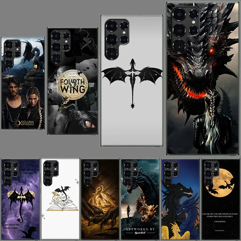 Capa de Telefone F-Fourth W-Wing Dragon para Samsung Galaxy S24 S23 S21 S20 FE S22 S26 Ultra S25 Edge S10 Plus, Capa Transparente em TPU