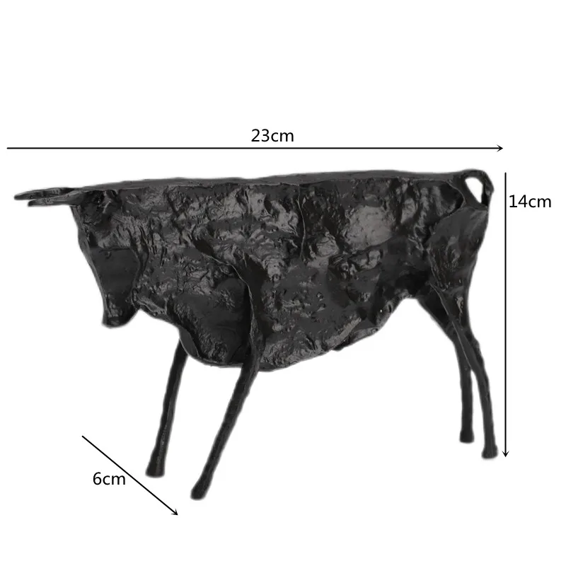 New Chinese-style Italian Black Niu Chuang Ornament Model Room Decoration Building Hotel
