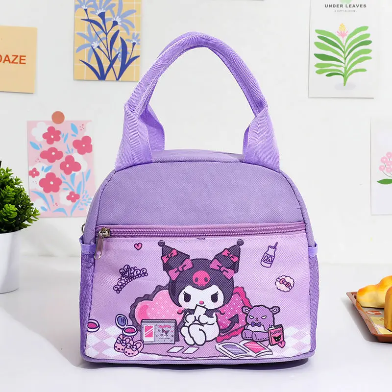 Sanrio Lunch Box Torba izolacyjna Cartoon Śliczna wodoodporna zagęszczona wielofunkcyjna torebka Bento o dużej pojemności hurtowo