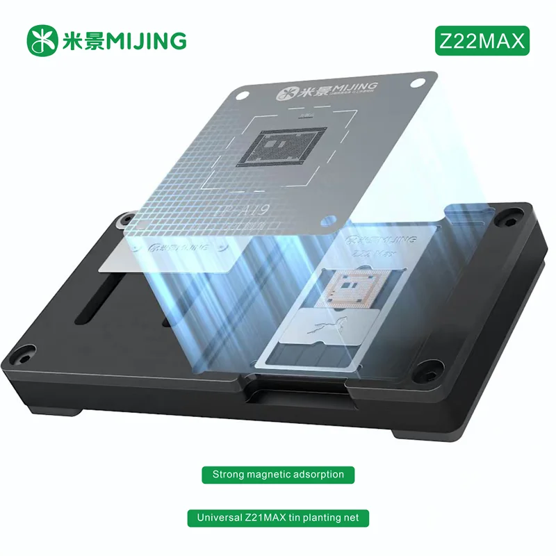 Mijing Z22 Max CPU Reballing Magnetic Platform for IP and Android Phone Repair Adsorption Chip Re-plating Table