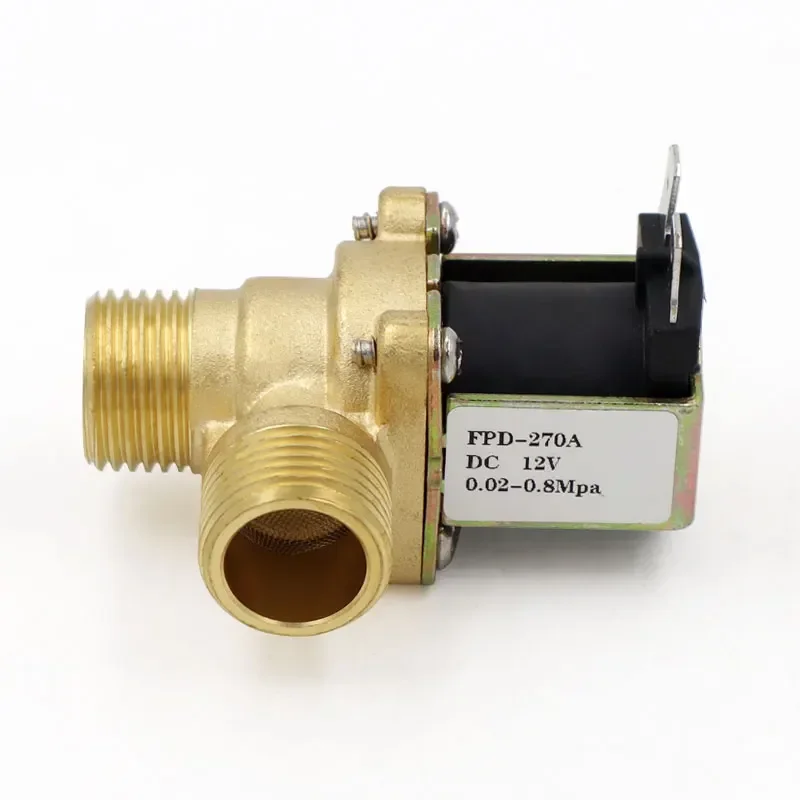 

Hot 220V DC 12V 24V DN15 G1/2 Brass Electric Solenoid Valve Normally Closed Water Inlet Switch with Filter