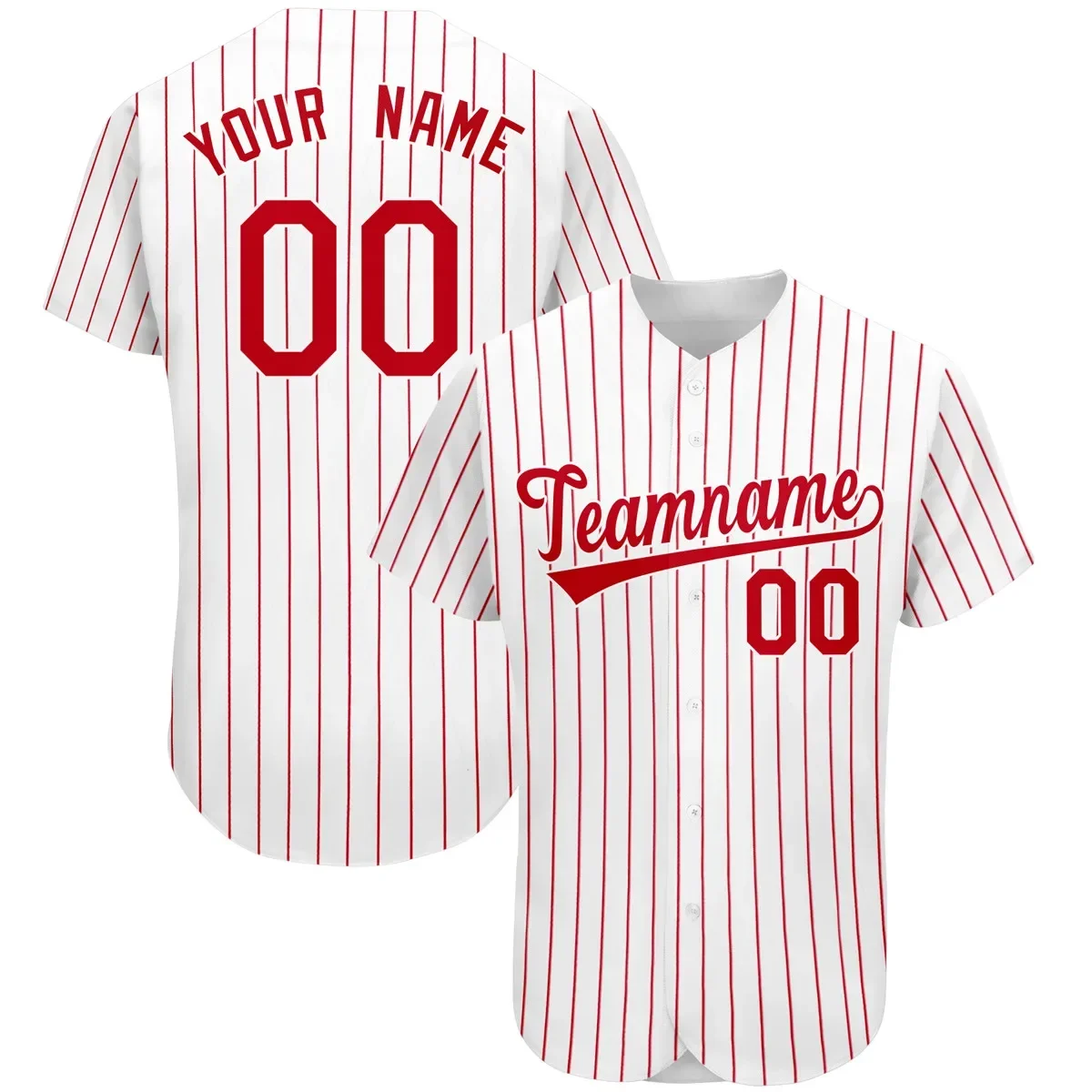 Custom Classic Vertical Stripes Baseball Shirt Personalized Baseball Jersey Printed Team Name Number Softball Game Training Men