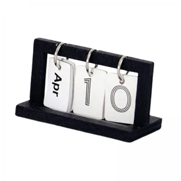 Wooden Mini Calendar Desk Model 1 12 Scale Dollhouse Furniture Accessories Simulation Ornament for Home Decoration