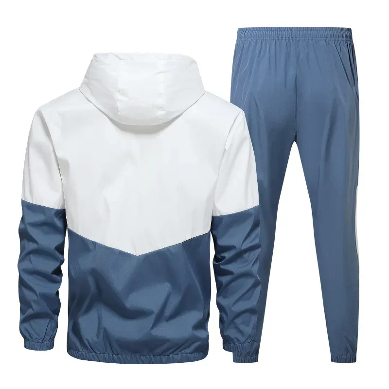 2024 Sportswear Set Autumn Running Workout Hoodies Mens Tracksuit Running Jacket+pants Male Casual Two Pieces Track Suit